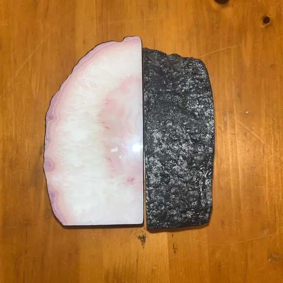 NWT Hudson Finds Pink/Purple Geode Bookends - Picture 3 of 5